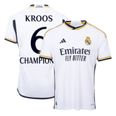 Real Madrid KROOS #6 CHAMPIONS Home Jersey Authentic 2023/24